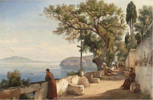 Sorrento Oil Painting by Giacinto Gigante