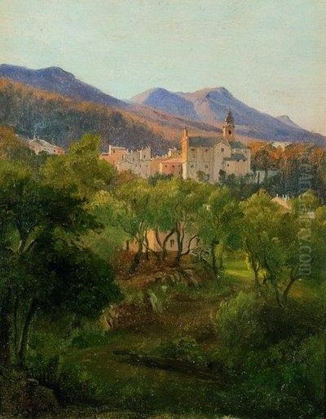 Paesaggio Oil Painting by Giacinto Gigante