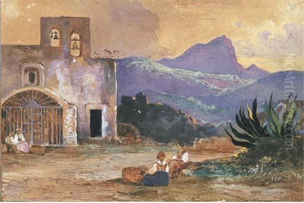 Chiesetta Di Campagna Oil Painting by Giacinto Gigante