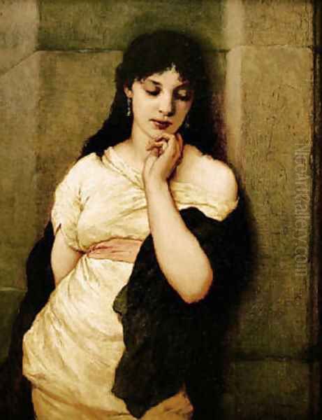 Vor der Arena (Before the Arena) Oil Painting by Gabriel Cornelius Ritter von Max