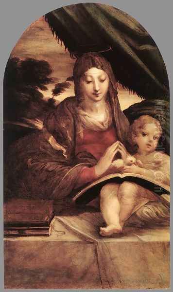 Madonna and Child c. 1525 Oil Painting by Girolamo Francesco Maria Mazzola (Parmigianino)