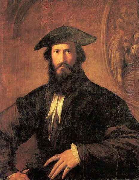 Portrait of a Man Oil Painting by Girolamo Francesco Maria Mazzola (Parmigianino)