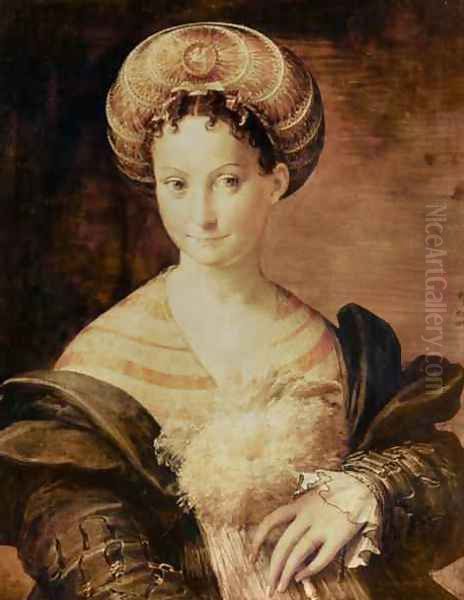 A Turkish Slave Oil Painting by Girolamo Francesco Maria Mazzola (Parmigianino)