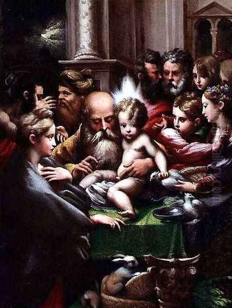 The Circumcision, c.1523 Oil Painting by Girolamo Francesco Maria Mazzola (Parmigianino)