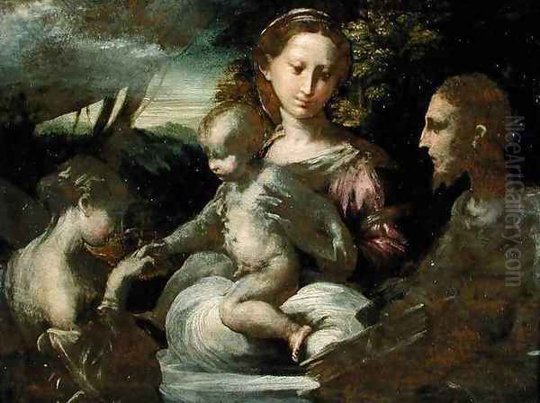 Study for The Mystic Marriage of St. Catherine, c.1527 Oil Painting by Girolamo Francesco Maria Mazzola (Parmigianino)