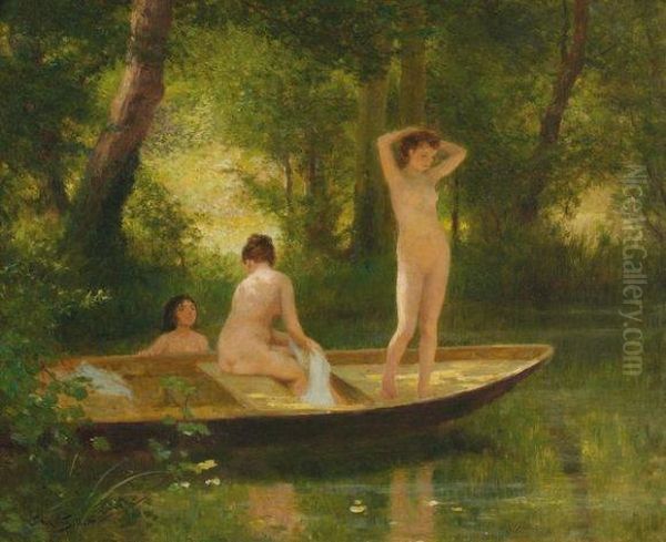 Les Baigneuses Oil Painting by Victor-Gabriel Gilbert