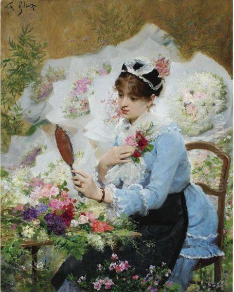 The Flower Seller Oil Painting by Victor-Gabriel Gilbert