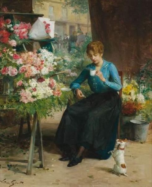 La Jolie Fleuriste Oil Painting by Victor-Gabriel Gilbert