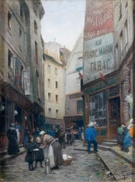 La Rue Pirouette Oil Painting by Victor-Gabriel Gilbert