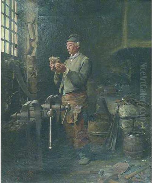 Le Serrurier Oil Painting by Victor-Gabriel Gilbert