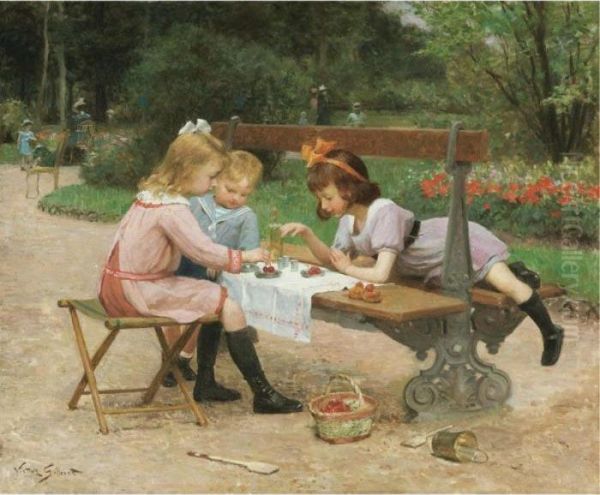 A Tasty Snack Oil Painting by Victor-Gabriel Gilbert