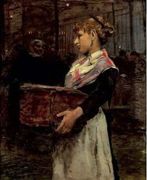 La Marchande Aux Halles Oil Painting by Victor-Gabriel Gilbert