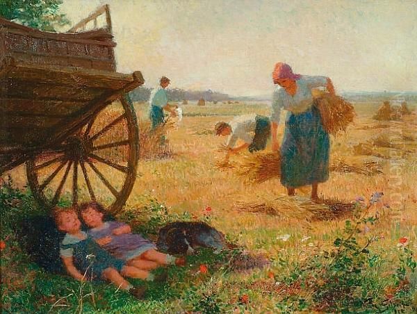 Haymaking by Victor-Gabriel Gilbert