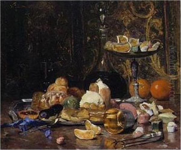 Sweet Delicacies Oil Painting by Victor-Gabriel Gilbert