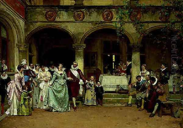 The silver anniversary Oil Painting by Adrien Moreau