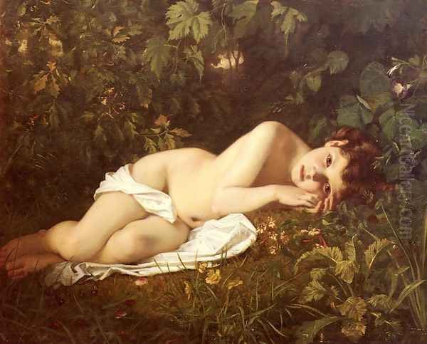 Afternoon Dreaming Oil Painting by Hugues Merle