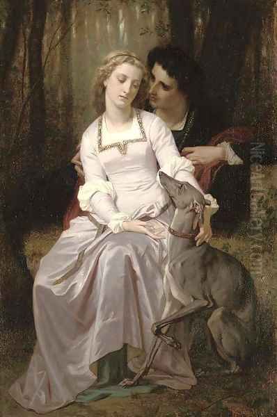 Romeo et Juliette Oil Painting by Hugues Merle