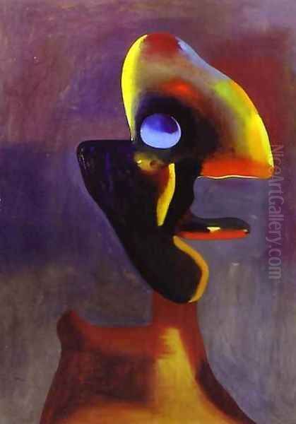 Head of a Man Oil Painting by Joaquin Miro