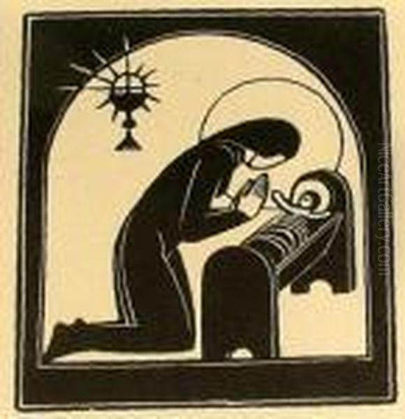 The Madonna And Child Oil Painting by Eric Gill