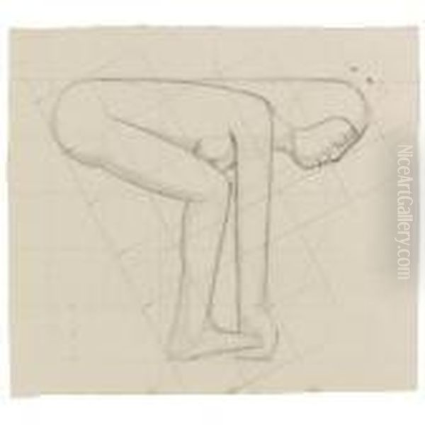 Study For The Rower Oil Painting by Eric Gill