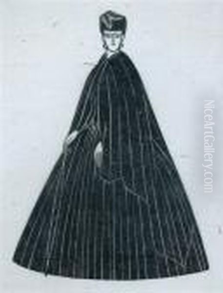 Dress Oil Painting by Eric Gill