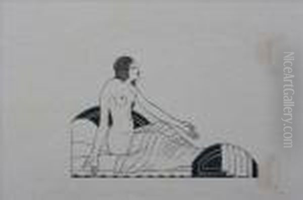 On My Bed At Night Oil Painting by Eric Gill