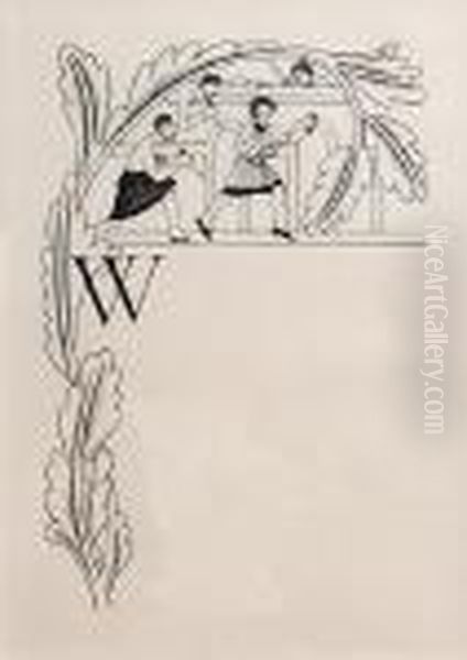 Wood Engraving, 21.5 X 15cm (illus.) Oil Painting by Eric Gill