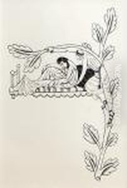 Wood Engraving, 21 X 14cm (illus.) Oil Painting by Eric Gill