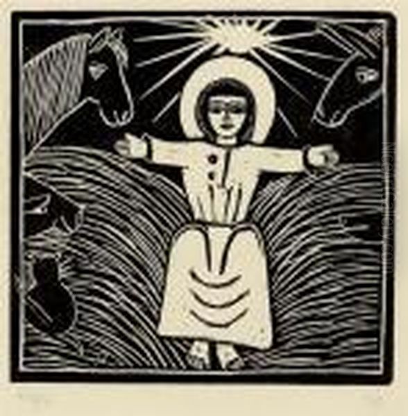 Wood Engravings Oil Painting by Eric Gill