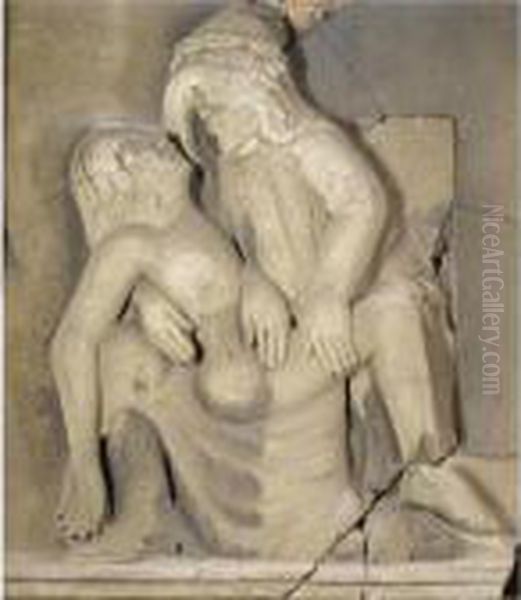 The Good Samaritan Oil Painting by Eric Gill