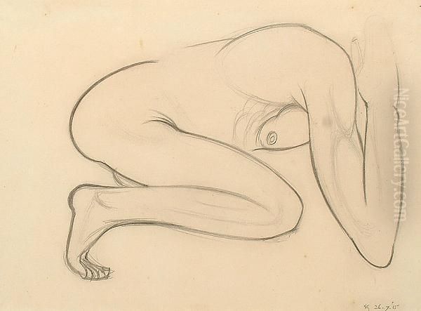 The Acrobat Oil Painting by Eric Gill