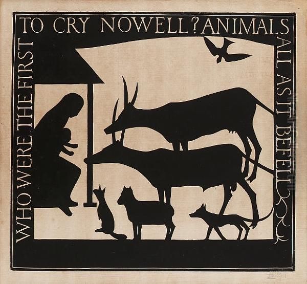 Animals All (physick 51) Oil Painting by Eric Gill