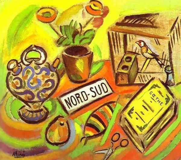 North-South Oil Painting by Joaquin Miro