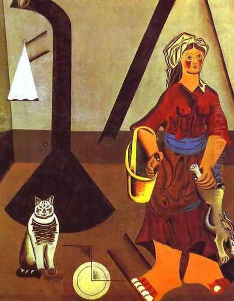 The Farmer's Wife Oil Painting by Joaquin Miro