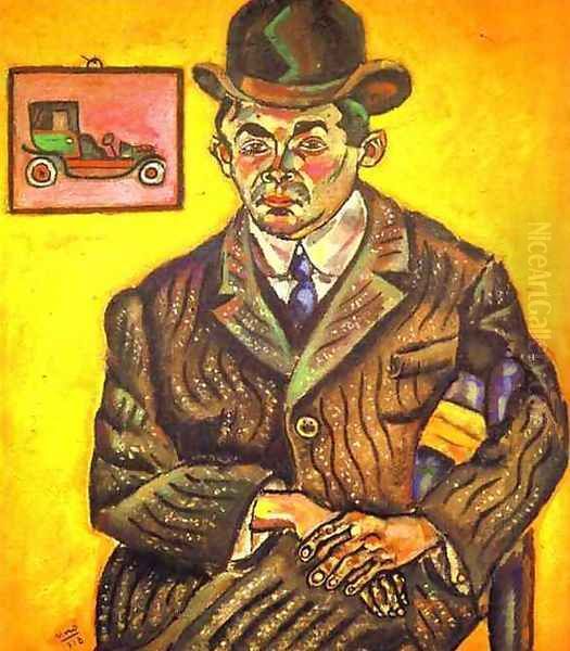 Portrait of Hiberto Casany. (The Chauffeur) Oil Painting by Joaquin Miro