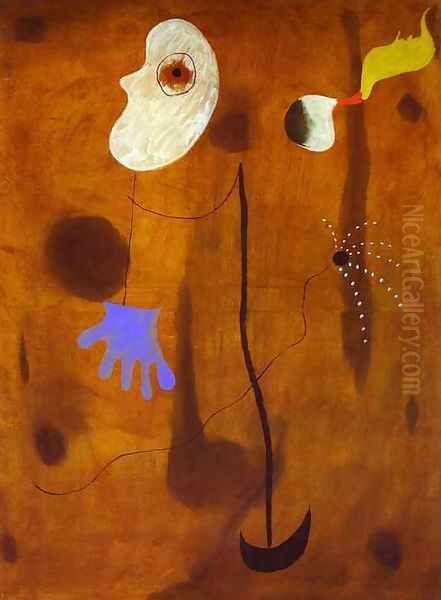 Untitled Oil Painting by Joaquin Miro