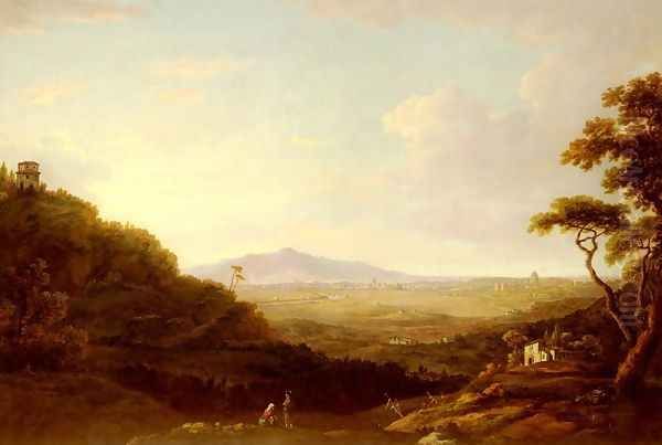 Rome From Monte Mario Oil Painting by William Marlow