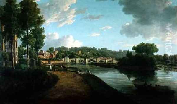 The Thames at Richmond Surrey Oil Painting by William Marlow