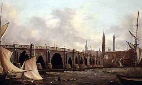 London Bridge Oil Painting by William Marlow