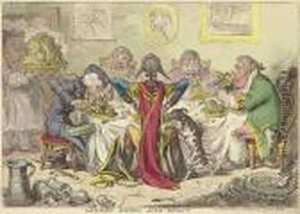 Germans Eating Sour-krout Oil Painting by James Gillray