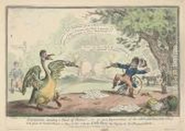 Patriot's Deciding A Point Of Honor! Oil Painting by James Gillray