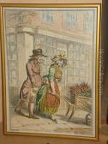 Sandwich-carrots! Daintysandwich-carrots Oil Painting by James Gillray