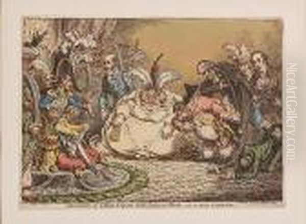 Introduction Of Citizen Volpone & His Suite At Paris Oil Painting by James Gillray