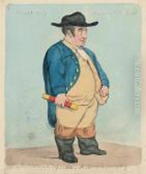 A Natural Crop; - Alias - A Norfolk Dumpling Oil Painting by James Gillray