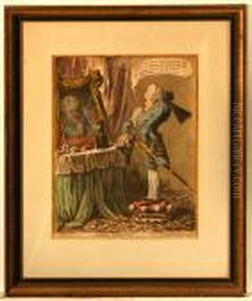 Lordly Elevation Oil Painting by James Gillray