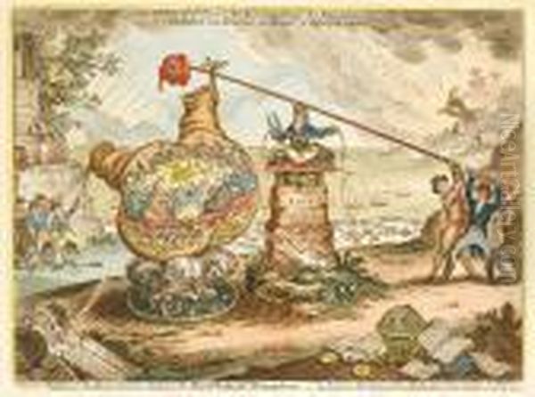 Political Mathematicians Oil Painting by James Gillray