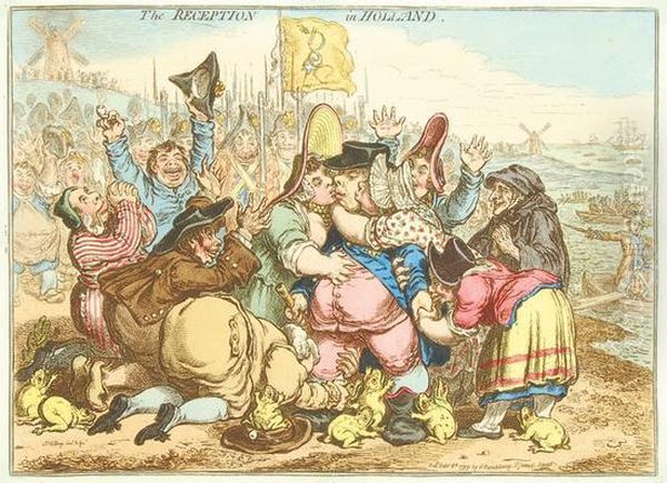 Thereception In Holland Oil Painting by James Gillray