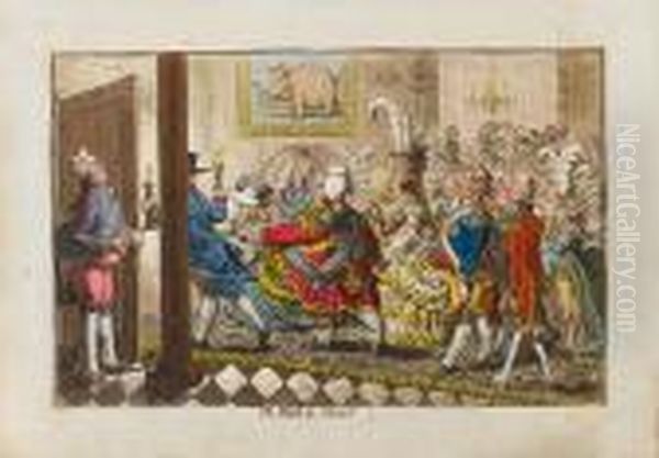 The Bridal-night Oil Painting by James Gillray