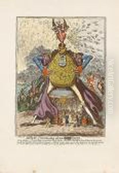 Midas, Transmuting All Into (gold) Paper Oil Painting by James Gillray