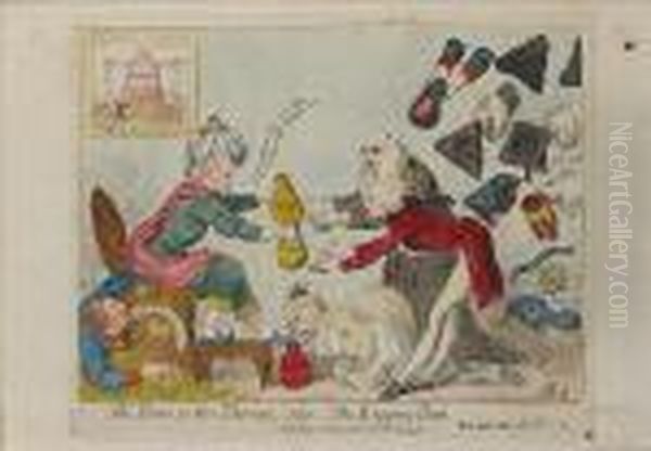 The Bow To The Throne Oil Painting by James Gillray